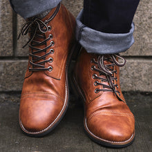 Load image into Gallery viewer, Bottines en cuir vintage - style anglais
